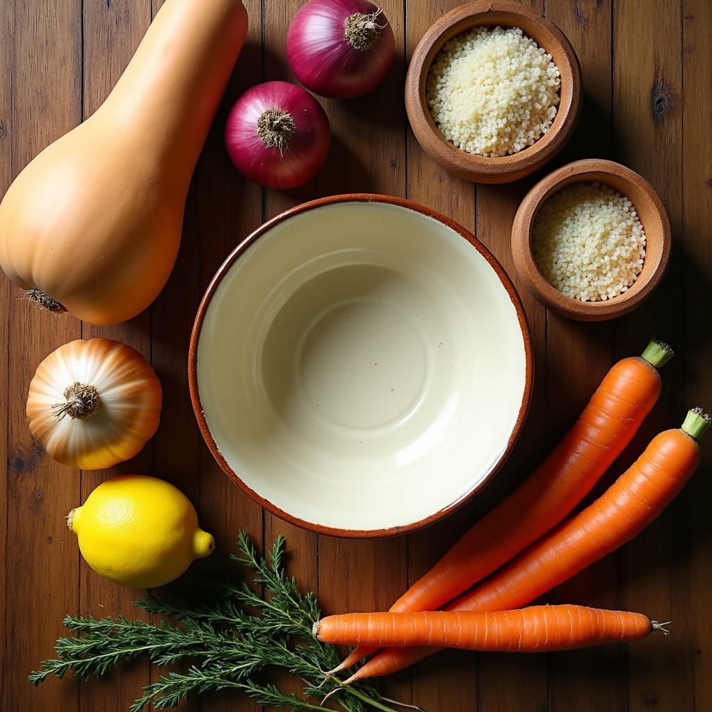 Ingrediente proaspete aranjate pe o masă de lemn